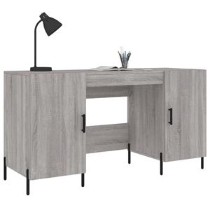 vidaXL Bureau 140x50x75 cm bewerkt hout grijs sonoma eikenkleurig