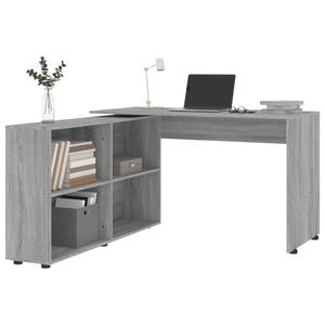 vidaXL Hoekbureau bewerkt hout grijs sonoma eikenkleurig