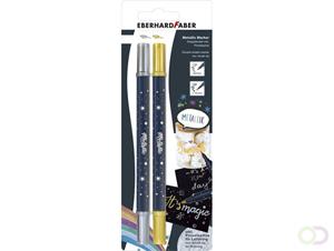 Faber-Castell Eberhard faber metallic markers, goud en zilver