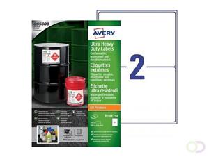 Avery ultra resistente etiketten ft 200 x 144 mm (b x h), doos van 100 etiketten