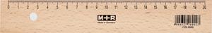 M+R Holzlineal, 200 mm, Buche, mit Metalleinlage