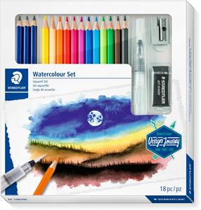 STAEDTLER Zeichenset Watercolour Design Journey, 18-teilig