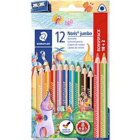 STAEDTLER Dreikant-Buntstift Noris jumbo, 10+2 Etui