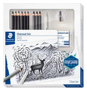 Staedtler Charcoal Set, set van 12 stuks