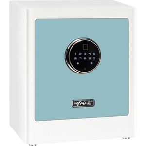 Basi 2020-0000-1013 mySafe Premium 350 Möbeltresor Zahlenschloss, Fingerabdruckschloss Weiß, Blau