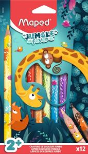 Maped kleurpotlood Jungle Fever Jumbo, etui van 12 stuks, assorti