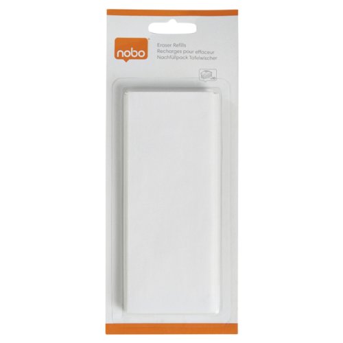Nobo Navulling  voor magnetische whiteboardwisser Blauw 10 stuks