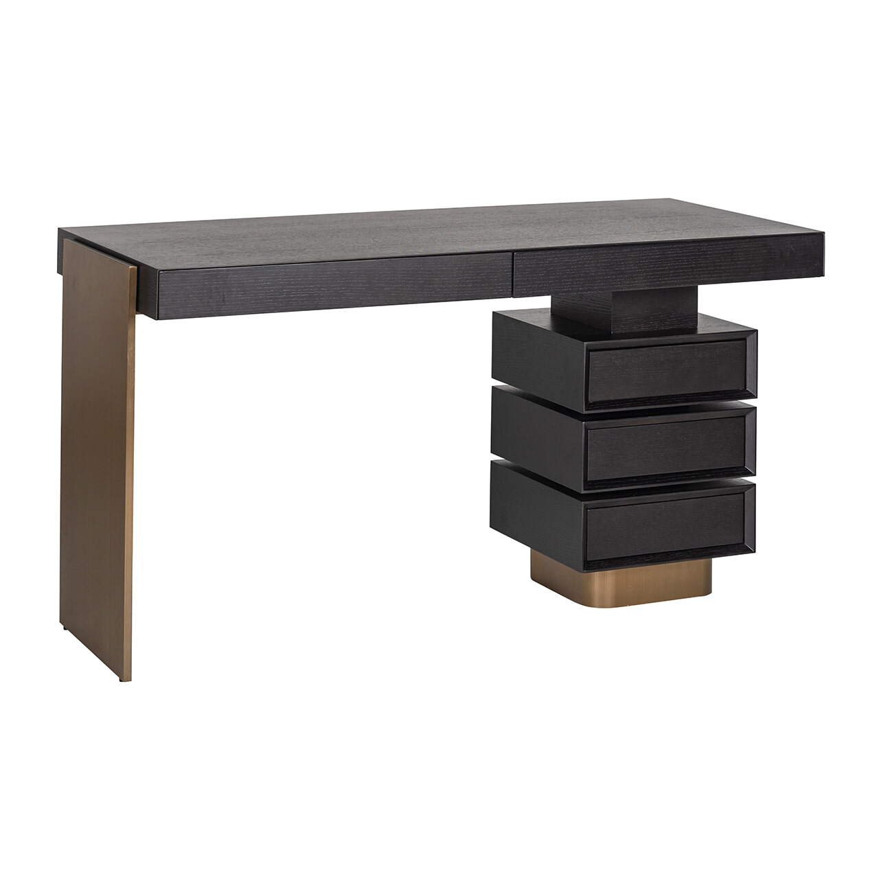 Richmond Interiors Richmond Bureau Connar Eiken, 140 x 60cm - Goud