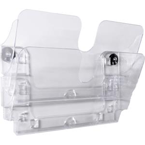 Durable Flexiplus 1709022400 Folderhouder (wandmodel) Doorzichtig 1 stuk(s) Aantal vakken: 2