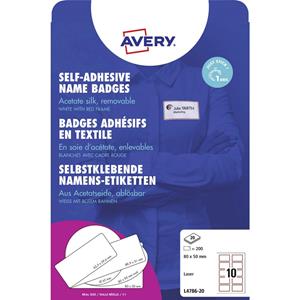 Avery-Zweckform L4786-20 Naamplaatje (b x h) 85 mm x 50 mm 200 stuk(s)