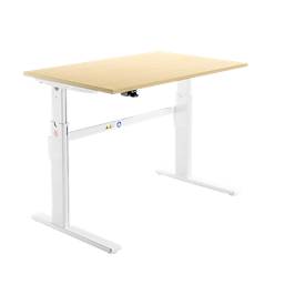 Schäfer Shop Select Schäfer Shop  Select Bureau, elektrisch in hoogte verstelbaar, rechthoekig, C-poot, ahorn/wit, B 1200 mm