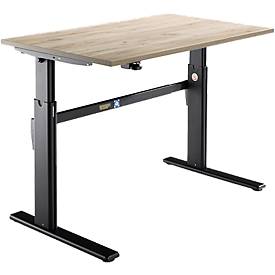 Schäfer Shop Select Schäfer Shop  Select Bureau, elektrisch in hoogte verstelbaar, rechthoekig, C-poot, eiken/zwart, B 1200 mm