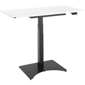Home Office tafel, elektrisch in hoogte verstelbaar, rechthoekig, staand, B 1150 x D 550 x H 640-1100 mm, wit/zwart + memory control panel