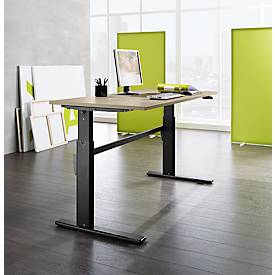 Schäfer Shop Select Schäfer Shop  Select Bureau, elektrisch in hoogte verstelbaar, rechthoekig, C-poot, eiken/zwart, B 1600 mm