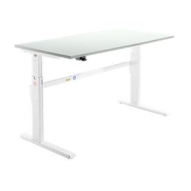 Schäfer Shop Select Schäfer Shop  Select Bureau, elektrisch in hoogte verstelbaar, rechthoekig, C-poot, lichtgrijs/wit, B 1800 mm.