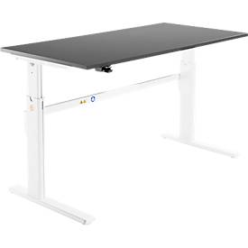 Schäfer Shop Select Schäfer Shop  Select Bureau, elektrisch in hoogte verstelbaar, rechthoekig, C-poot, grafiet/wit, B 1800 mm