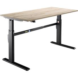 Schäfer Shop Select Schäfer Shop  Select Bureau, elektrisch in hoogte verstelbaar, rechthoekig, C-poot, eiken/zwart, B 1800 mm