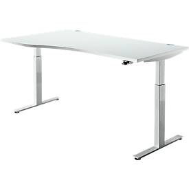Zit-/stawerkplek, aanbouw links, B 1800 mm, lichtgrijs