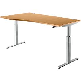 Zit-/stawerkplek, aanbouw links, B 1800 mm, beuken