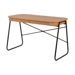 Lisomme Steven houten bureau naturel - met 2 lades - 120 x 60 cm