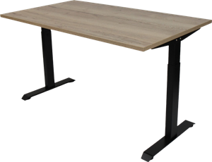 Euroseats Zit/Zit Bureau 160 x 80 Zwart/Eiken