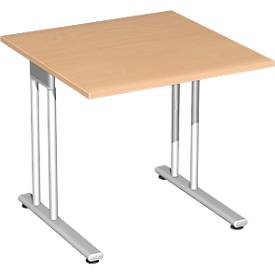 Bureautafel PALENQUE, C-poot, rechthoek, B 800 x D 800 x H 720 mm, beuken