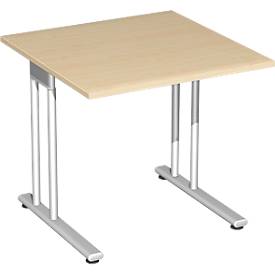 Bureautafel PALENQUE, C-poot, rechthoek, B 800 x D 800 x H 720 mm, esdoorn