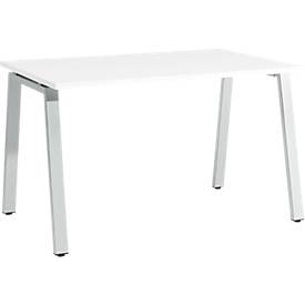 Schäfer Shop Select Schäfer Shop  Select Bureautafel Start Off, A-poot, rechthoek, staal/hout, B 1200 x D 800 x H 735 mm, wit