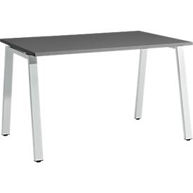 Schäfer Shop Select Schäfer Shop  Select Bureautafel Start Off, A-poot, rechthoek, staal/hout, B 1200 x D 800 x H 735 mm, grafiet