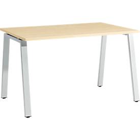 Schäfer Shop Select Schäfer Shop  Select Bureautafel Start Off, A-poot, rechthoek, staal/hout, B 1200 x D 800 x H 735 mm, esdoorn