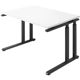 Schäfer Shop Select Schäfer Shop  Select Bureautafel SET UP, C-poot onderstel, 1200x800, wit/grafiet