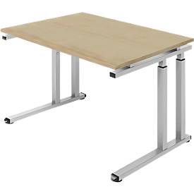 Schäfer Shop Select Schäfer Shop  Select Bureautafel SET UP, C-poot onderstel, 1200x800, eik/blank aluminium