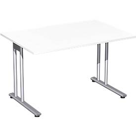 Bureautafel PALENQUE, C-poot, rechthoek, B 1200 x D 800 x H 720 mm, wit