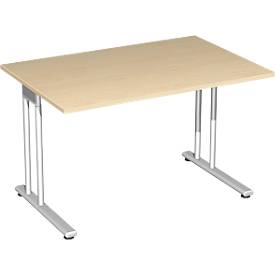 Bureautafel PALENQUE, C-poot, rechthoek, B 1200 x D 800 x H 720 mm, esdoorn