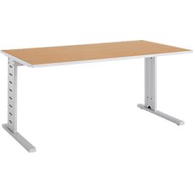 Schäfer Shop Select Schäfer Shop  Select Bureautafel Moxxo IQ, rechthoek, C-poot, B 1600 x D 800 x H 735 mm, beukenpatroon