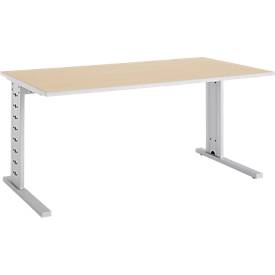 Schäfer Shop Select Schäfer Shop  Select Bureautafel Moxxo IQ, rechthoek, C-poot, B 1600 x D 800 x H 735 mm, esdoornpatroon
