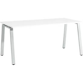Schäfer Shop Select Schäfer Shop  Select Bureautafel Start Off, A-poot, rechthoek, staal/hout, B 1600 x D 800 x H 735 mm, wit
