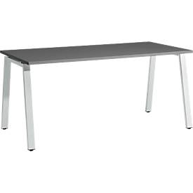 Schäfer Shop Select Schäfer Shop  Select Bureautafel Start Off, A-poot, rechthoek, staal/hout, B 1600 x D 800 x H 735 mm, grafiet