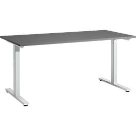 Schäfer Shop Select Schäfer Shop  Select Start Off bureautafel, T-poot, rechthoekig, staal/hout, B 1600 x D 800 x H 735 mm, grafiet