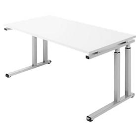 Schäfer Shop Select Schäfer Shop  Select Bureautafel SET UP, C-poot onderstel, 1600 x 800, wit/blank aluminium