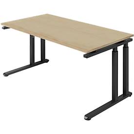 Schäfer Shop Select Schäfer Shop  Select Bureautafel SET UP, C-poot onderstel, 1600 x 800, eik/grafiet