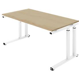 Schäfer Shop Select Schäfer Shop  Select Bureautafel SET UP, C-poot onderstel, 1600 x 800, eik/wit