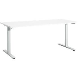 Schäfer Shop Select Schäfer Shop  Select Start Off bureautafel, T-poot, rechthoekig, staal/hout, B 1800 x D 800 x H 735 mm, wit