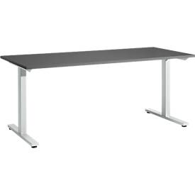 Schäfer Shop Select Schäfer Shop  Select Start Off bureautafel, T-poot, rechthoekig, staal/hout, B 1800 x D 800 x H 735 mm, grafiet