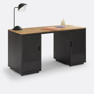 LA REDOUTE INTERIEURS Bureau in eik en metaal, Agama