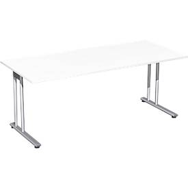 Bureautafel PALENQUE, C-poot, rechthoek, B 1800 x D 800 x H 720 mm, wit