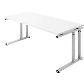 Schäfer Shop Select Schäfer Shop  Select Bureautafel SET UP, C-poot onderstel, 1800 x 800, wit/blank aluminium