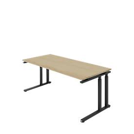 Schäfer Shop Select Schäfer Shop  Select Bureautafel SET UP, C-poot onderstel, 1800 x 800, eik/grafiet