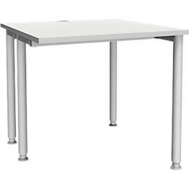 Schäfer Shop Genius Schäfer Shop  Genius Bureautafel MODENA FLEX, breedte 800 mm, aan een zijde ingekort, lichtgrijs