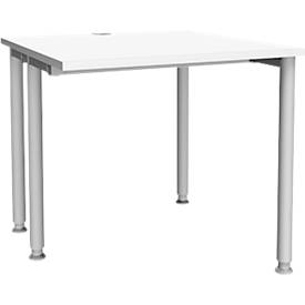 Schäfer Shop Genius Schäfer Shop  Genius Bureautafel MODENA FLEX, breedte 800 mm, aan een zijde ingekort, wit